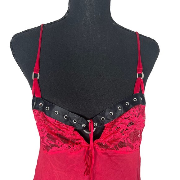 Victoria’s Secret Sheer Lace Red Slip Nightgown‎ Medium - Picture 2 of 6